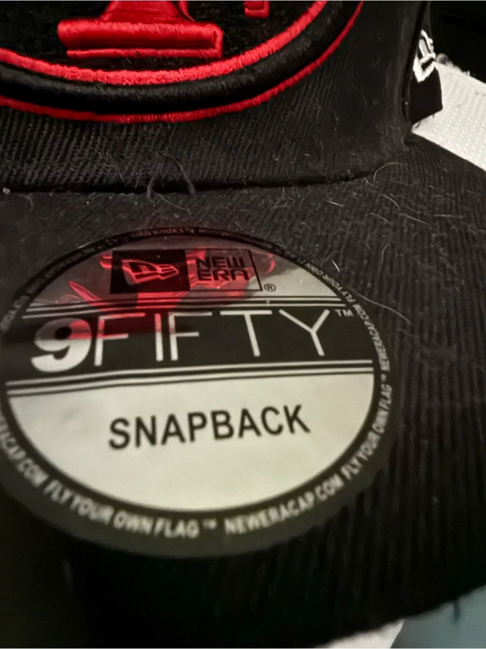 New Era Black and Red 9FIFTY Snapback Hat